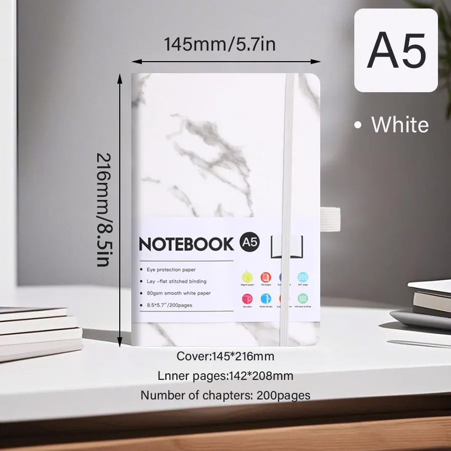 Papier-Notizbuch, professionelles Notizbuch im A5-Format mit verdicktem Papier für das Büro, kompakter, leichter Planer für Verkäufer – Detail 7