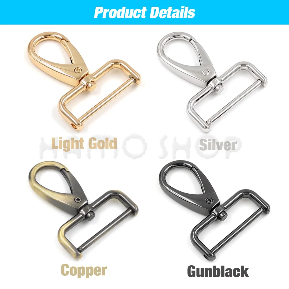 16/20/26/32/38mm Metal Detachable Snap Hook Trigger Clips Buckles Hooks For Leathercraft Strap Belt Keychain Webbing Pet Leash