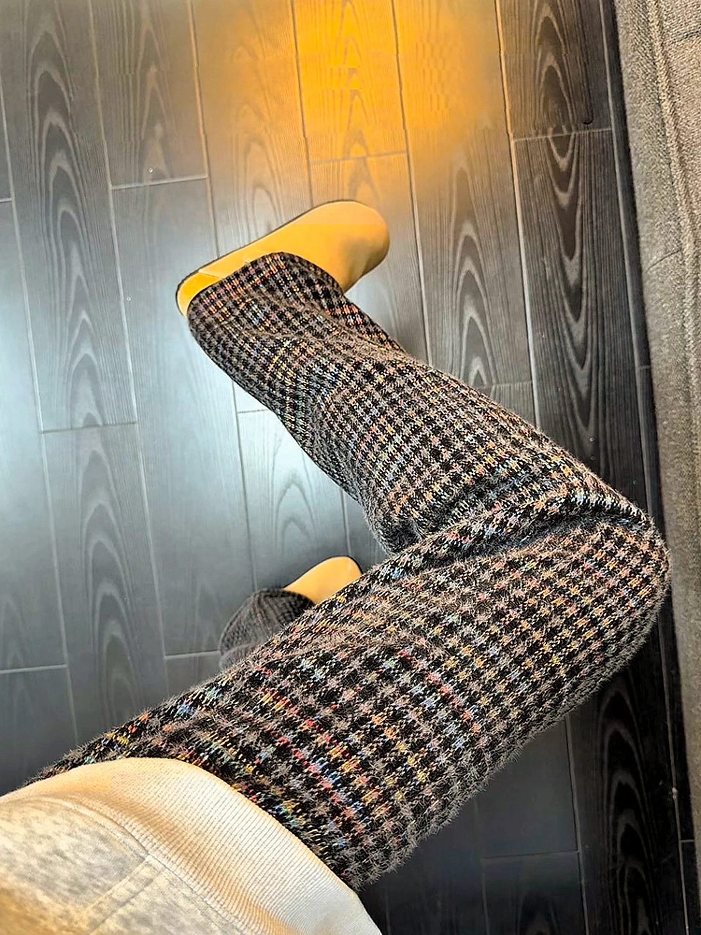 

Men's Corduroy Knitted Pants Autumn Winter Thiened Plu Straight Leg Casual Long Trousers Color Blo Retro Sle Warmth