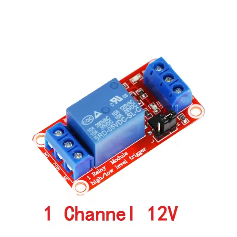 Relay Module Board Shield 1 Channel 5V 12V High and Low Level Trigger for Arduino with Optocoupler Support