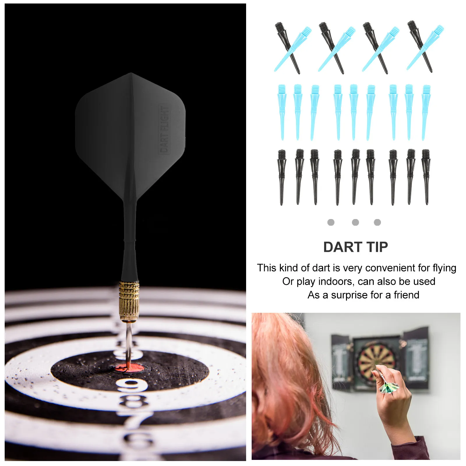 

50Pcs Replacement Dart Needle Tips Steel Tip Points for Competitive Indoor Sports Accuracy Control Flight Balance