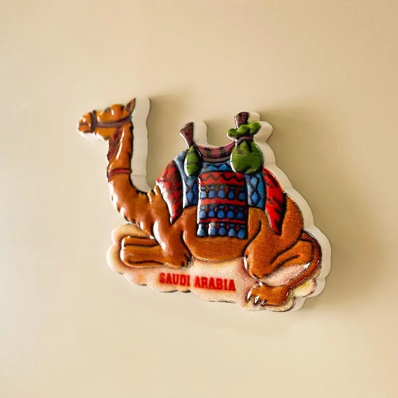 

Saudi Arabia Travel Souvenirs Refrigerator Magnets Creative Home Decorations Three-dimensional Magnetic Stickers Souvenirs Resin