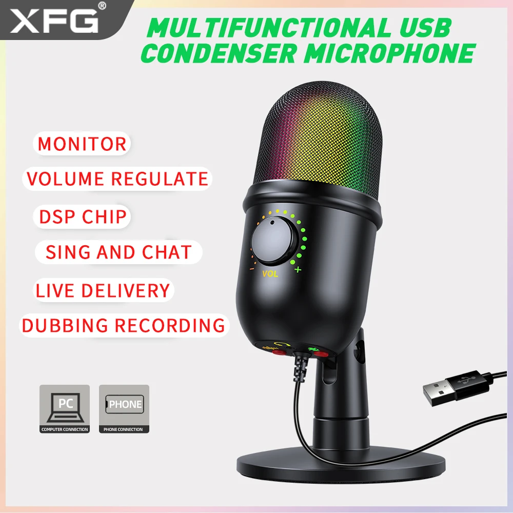 

Professional USB microphone computer laptop recording conference game video media noise reduction microphone