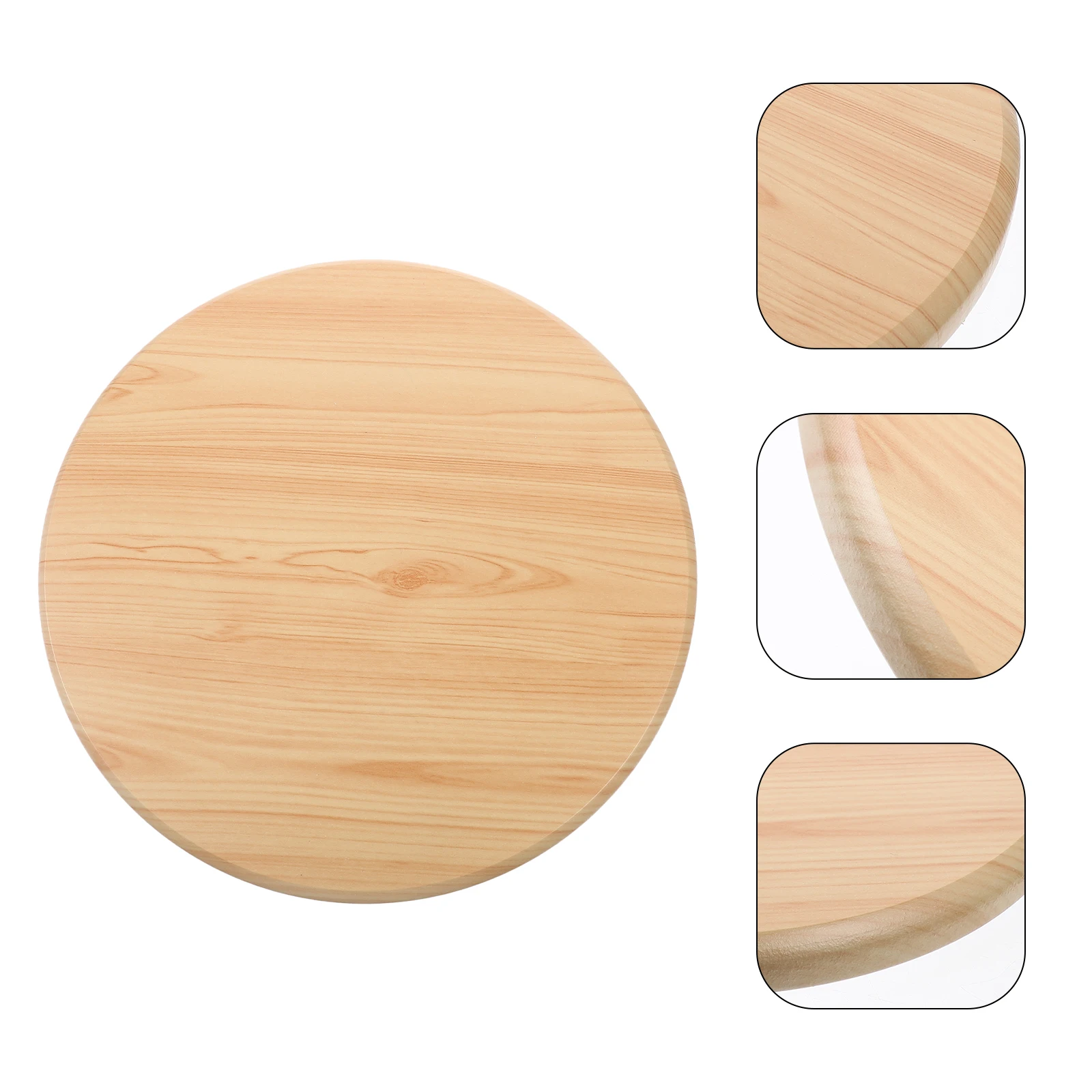 

Wood Grain Surface Cover Round Replacement Cushions Compression Board Accessory Wooden Stool Seat Replacement Round Chair Seat