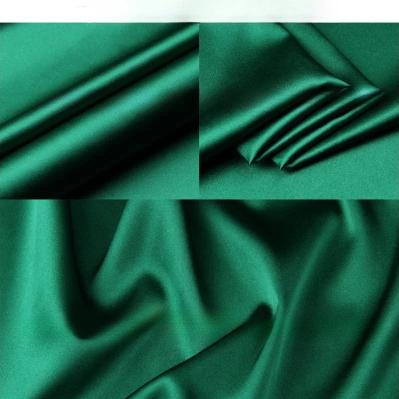 

1.4m wide 19momme heavy solid color silk elastic satin fabric clothing