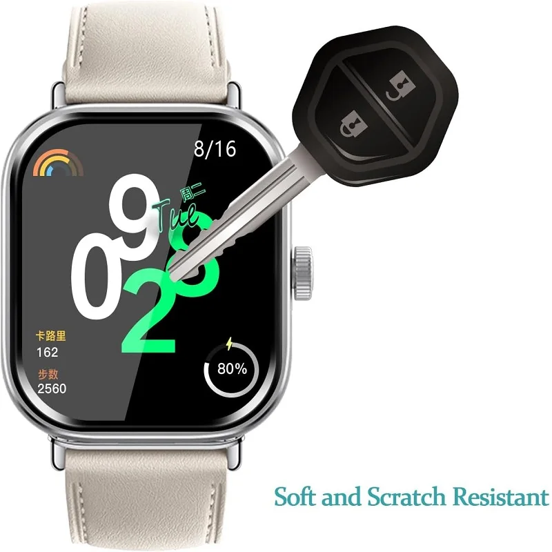 Protector de pantalla de borde curvo 3D para reloj inteligente Xiaomi Redmi 4, película protectora suave antiarañazos, cubierta completa, 3 piezas