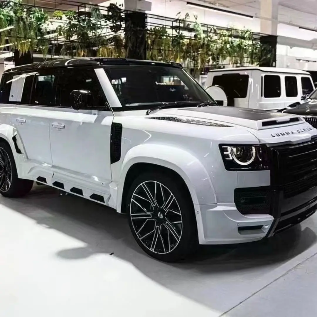 2023 high quality new arrival best fitment rang rove-r defender 90/110 LM style wide bodykit carbon bonnet fiber glass bumper