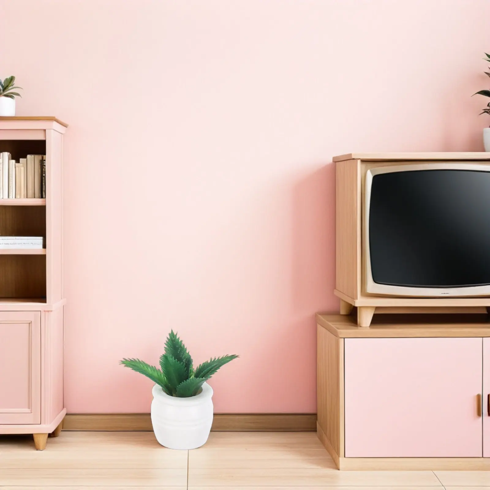 

4Pcs Dollhouse Mini Plant Ornaments Miniature Potted Plants Greenery Decor Simulation Faux Bonsai Accessories for Table Home