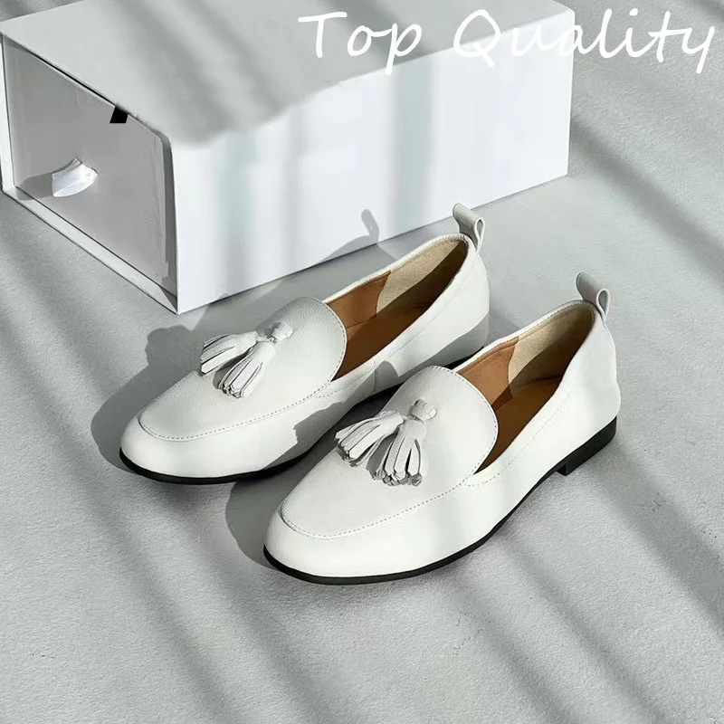 2024 New Women's Flat bottomed big toe shoes Genuine leather material Solid Color Top Quality Causal Flats Mules Dress Shoes