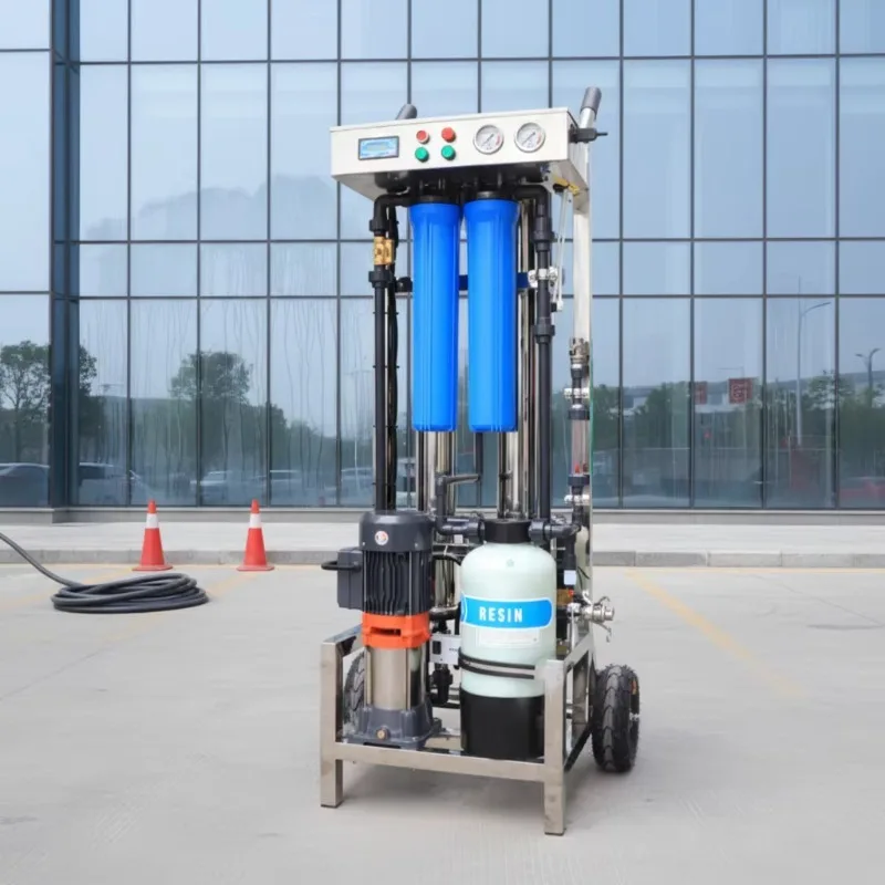 Dual Stage Filter Mobile RO Machine 500LPH High Efficiency Reverse Osmosis Water System For Glass Cleaning