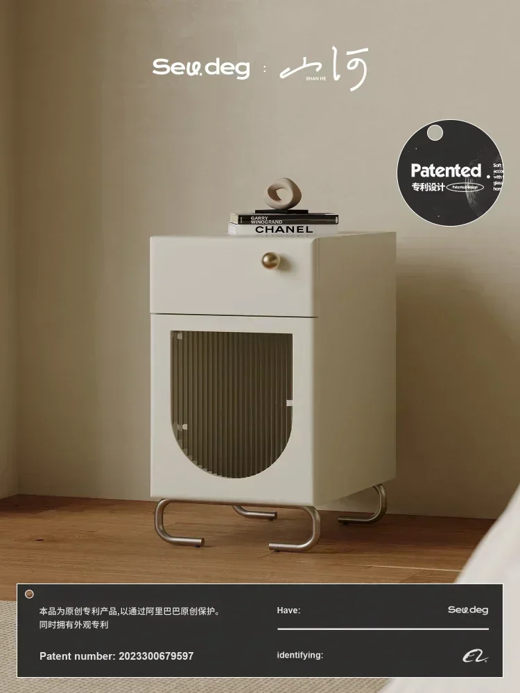 TAO Household Bedroom Small Ultra Narrow Bedside Sandwich Cabinet Simple Modern