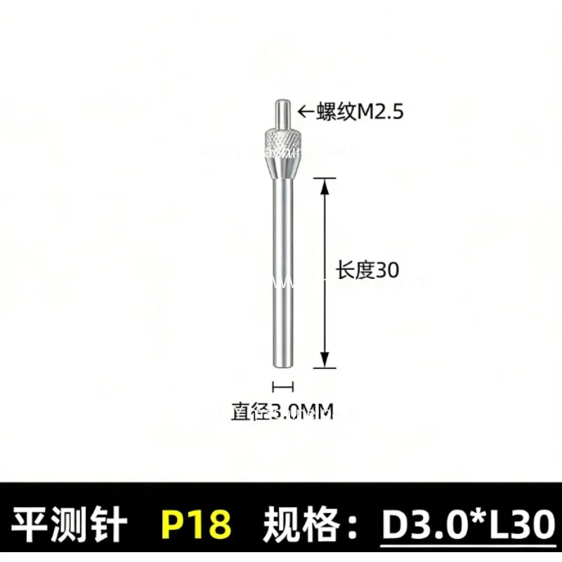 Suitable for 1PC M2.5 Thread Micrometer Pointer Indicator, Flat Contact Probe, Measuring Head Height Gauge