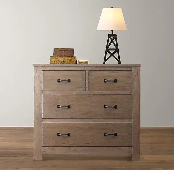 

A Solid Wood Seven Bucket Cabinet Oak Drawer Locker Bedroom Living Room French Antique Storage