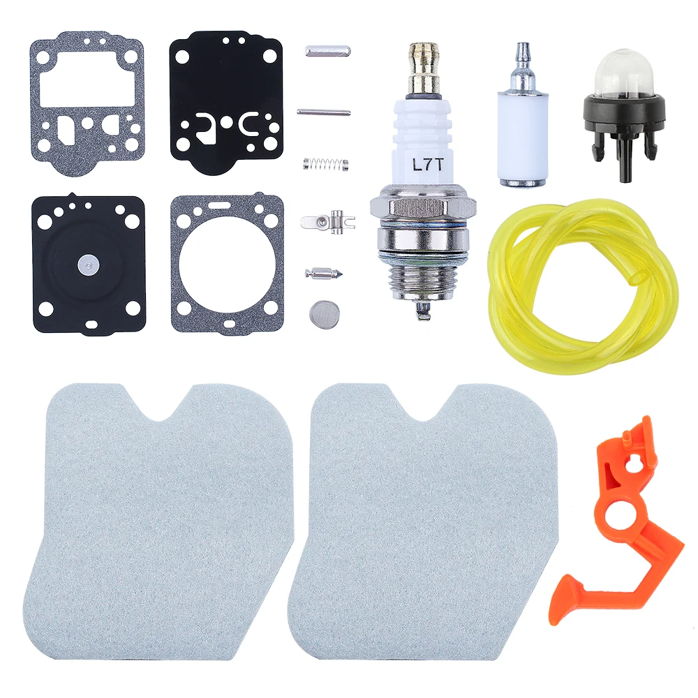 Service Carb Kit Air Fuel Filter For McCULLOCH CS340 CS380 Chainsaw Gas Line Primer Bulb Spark Plug Set Replacement Spare Part