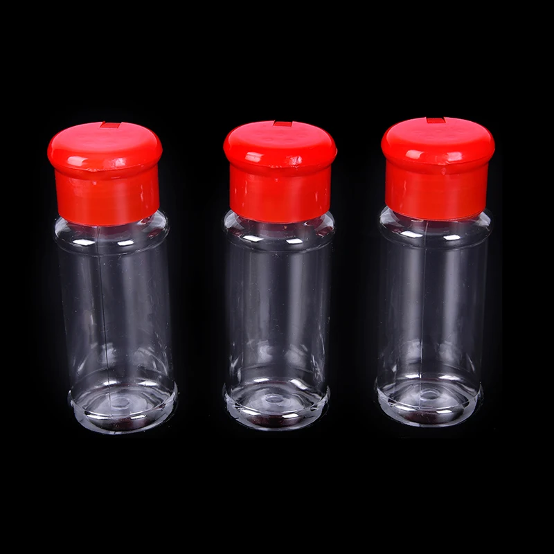 3Pcs Outdoor Spice Bottle Jar Salt Seasoning Box Portable