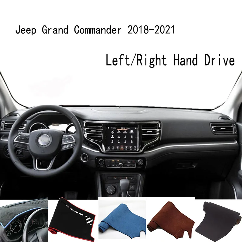 For Jeep Grand Commander Chrysler XK 2018-2021 Accessories Dashboard Cover Instrument Panel Dash Mat Dashmat Protective Pad