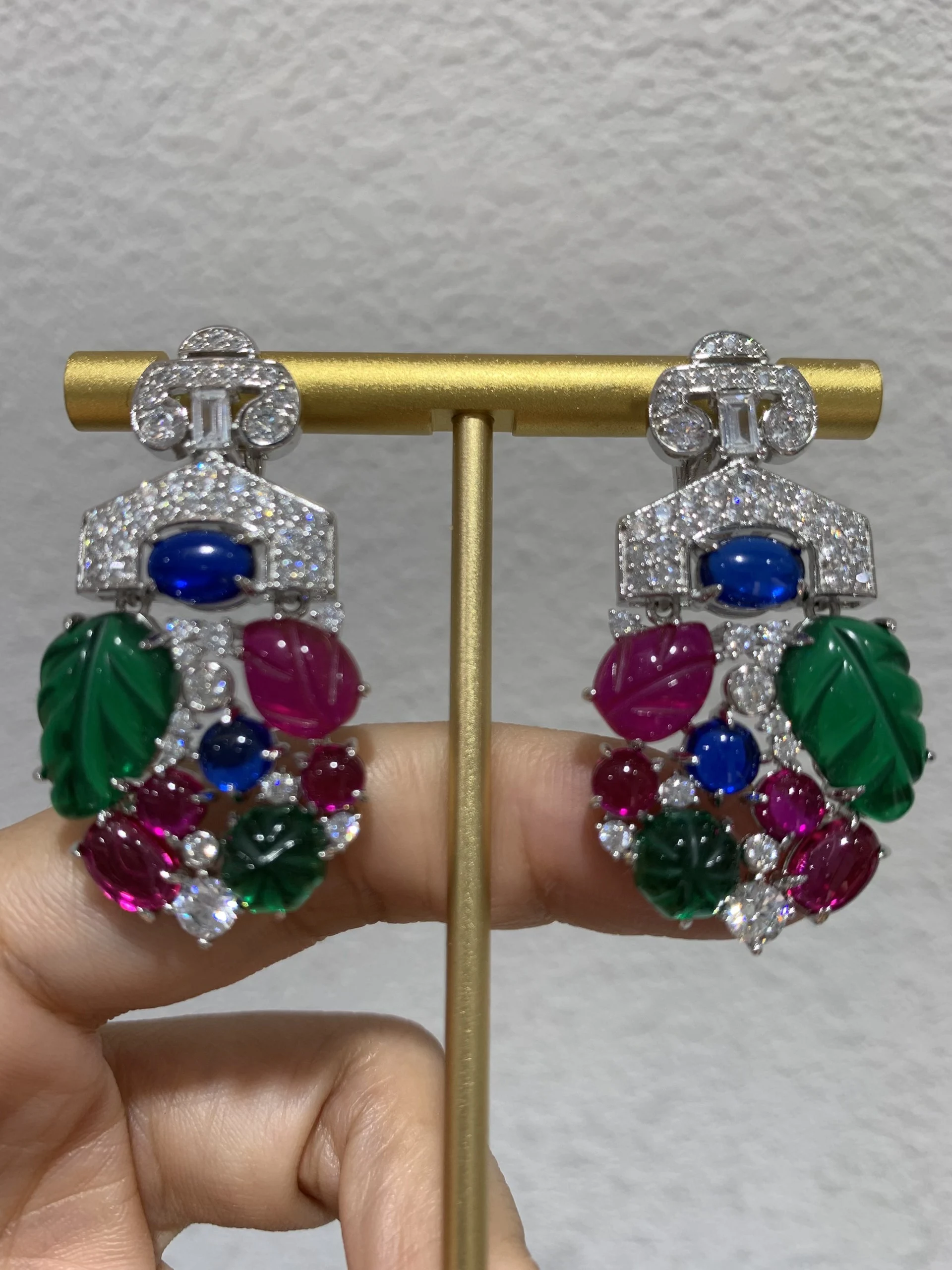 

Серьги с фруктовым искусством, серебро 925 пробы с кубическим цирконом и синтетическим камнем, разноцветные изысканные женские украшения MIYI