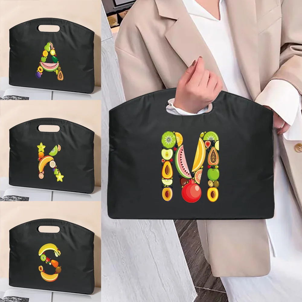 

Briefcase Attache Case Women's Computer Document Handbag Business Office Bag Work Commuting Bags Fruit Printing Series