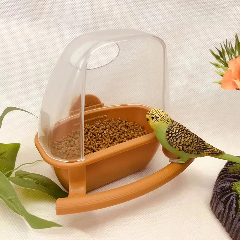 

Hot Sale Bird Cage Feeder Parrot Birds Water Hanging Bowl Parakeet Feeder Box Pet Cage Plastic Food Container Bird Supplies 1 Pc