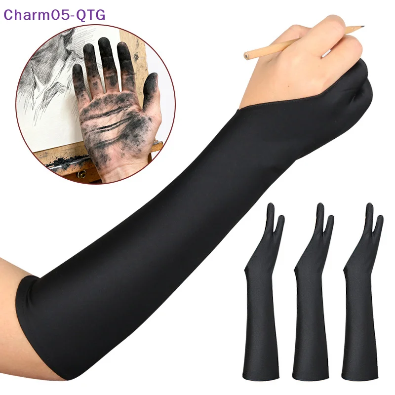 NEW 1/2PCS Longer Anti-touch Two-Finger Hand Painting Gloves For Tablet Screen Touch Painting Gloves Art Supplies Drawing Glove