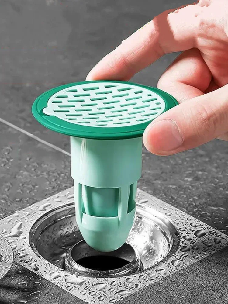 Filtre de sol en Silicone pour bain-douche, noyau de vidange de sol, cuisine, salle de bains, couvercle de filtre de vidange d'eau, piège à bouchon, Siphon, déodorant d'évier