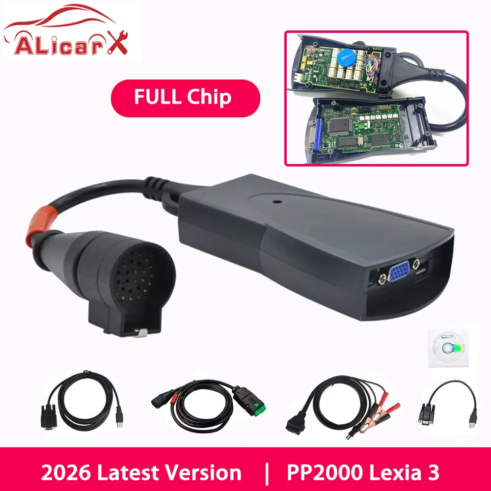 For Citroen/Peugeot Diagbox V9.85 Full Chips Gold Edge Lexia3 PP2000 PSA XS Evolution V7.83 Lexia Top Firmware 921815C Lexia 3