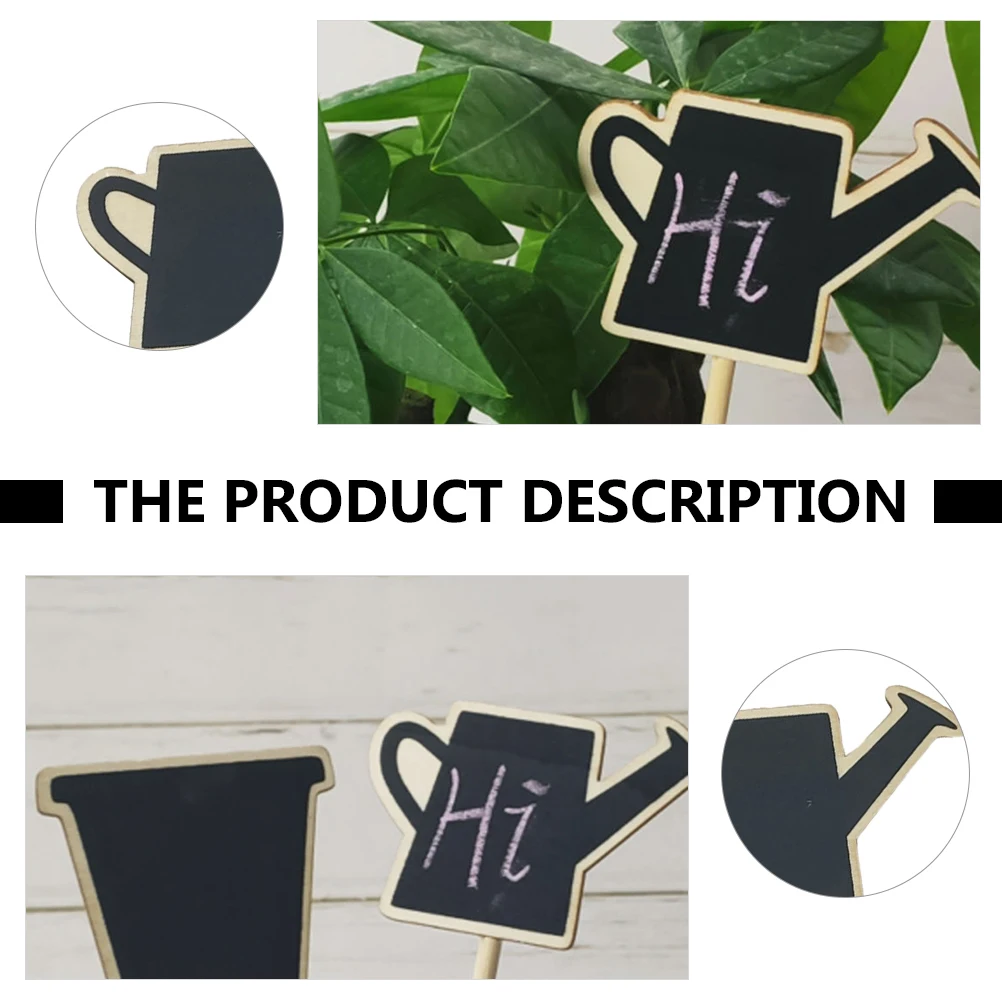 

10 Pcs Small Blackboard Picks Wood Topper Chalkboard Plants Decorative Nursery Garden Plant Signs Reusable Safe Craftsmanship