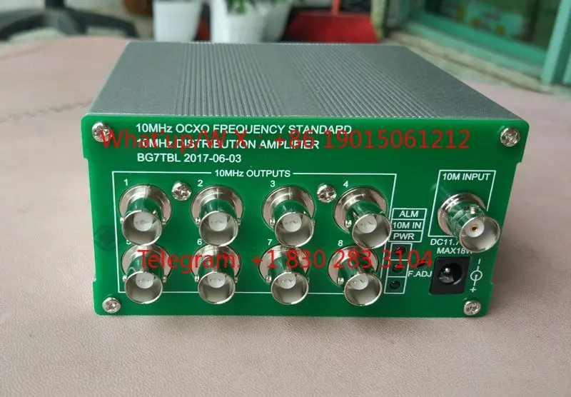 10M frequency distributor, distributed amplifier, 8 outputs, constant temperature crystal oscillator reference,  distributor