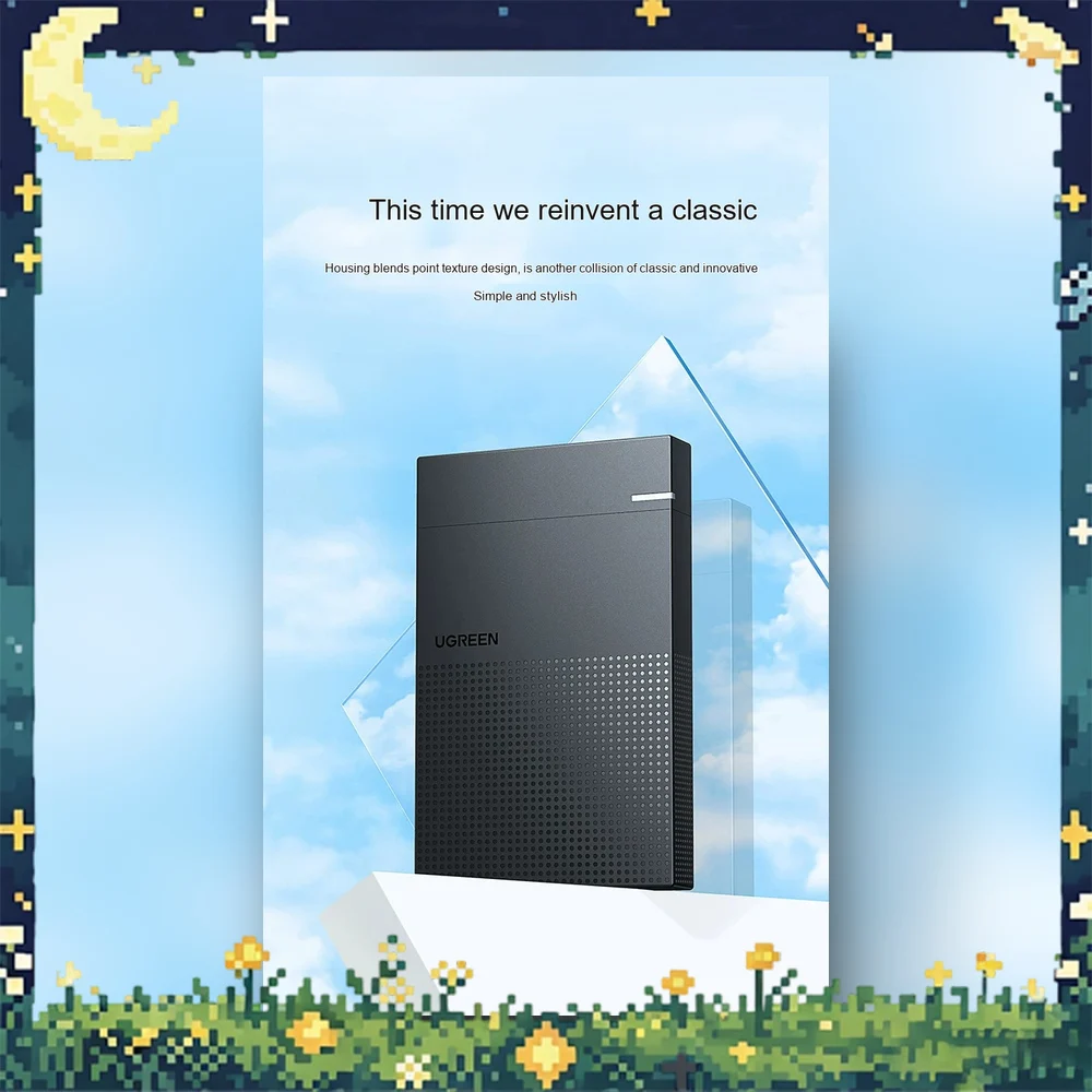 UGREEN 30725 CM471 2.5 Inch SATA HDD Enclosure USB 3.0 5Gbps External Hard Drive Case for SSD HDD