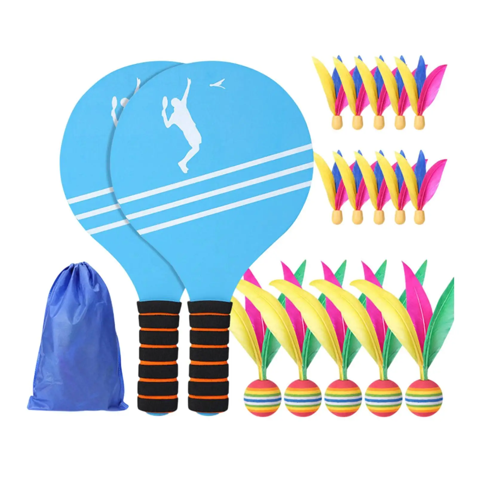

2Pcs Badminton Set Badminton Shuttlecock Set Outdoor Toy Physical Exercise Shuttlecock and Racket Set for Indoor Gym Beginner