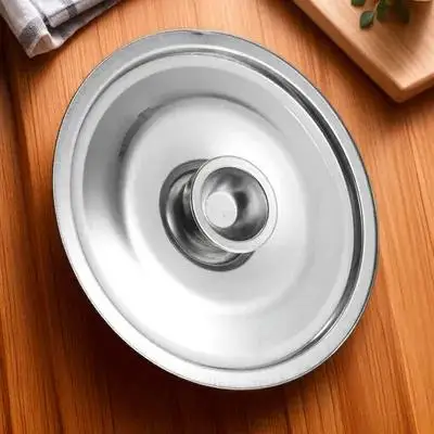 

1pc Stainless Steel Seasoning Pot Cover Explosion-Proof Moisture-Proof Easy Clean Sturdy Cylinder Head for Cooking