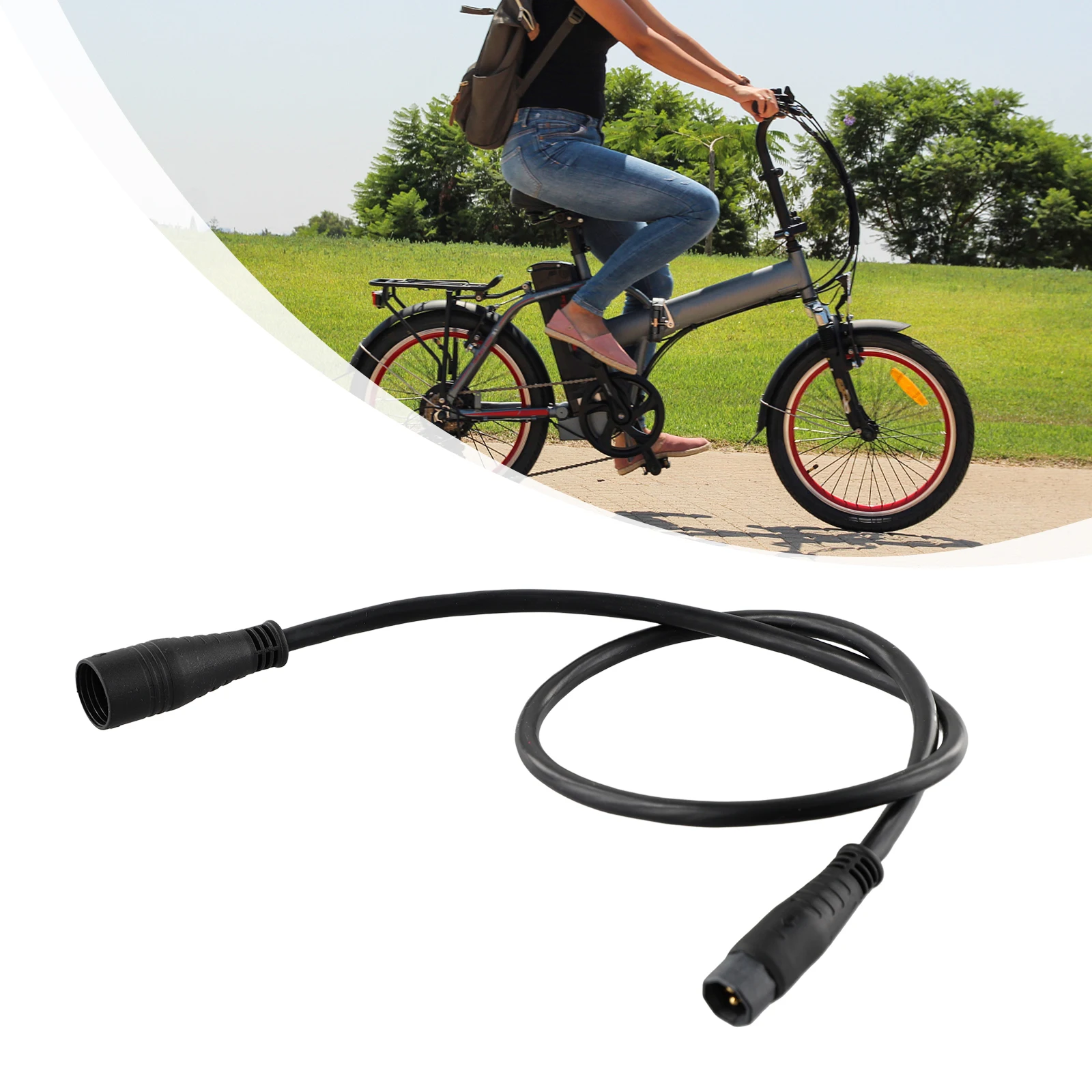 

1000W 60cm Waterproof E-Bike Motor Extension Cable With Julet Connector 9-Pin Motor Extension Cable Electric Bike Accessories