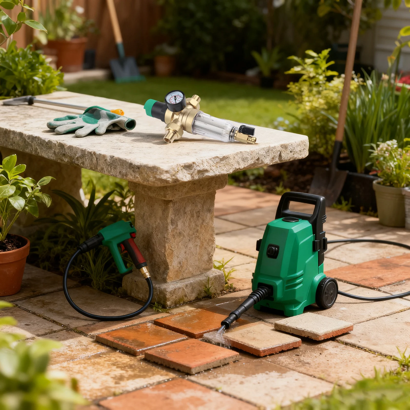 

Adjustable Pressure Valve Backwash Filter Compact Design Dezincification-resistant Brass Easy To Clean Drain Valve