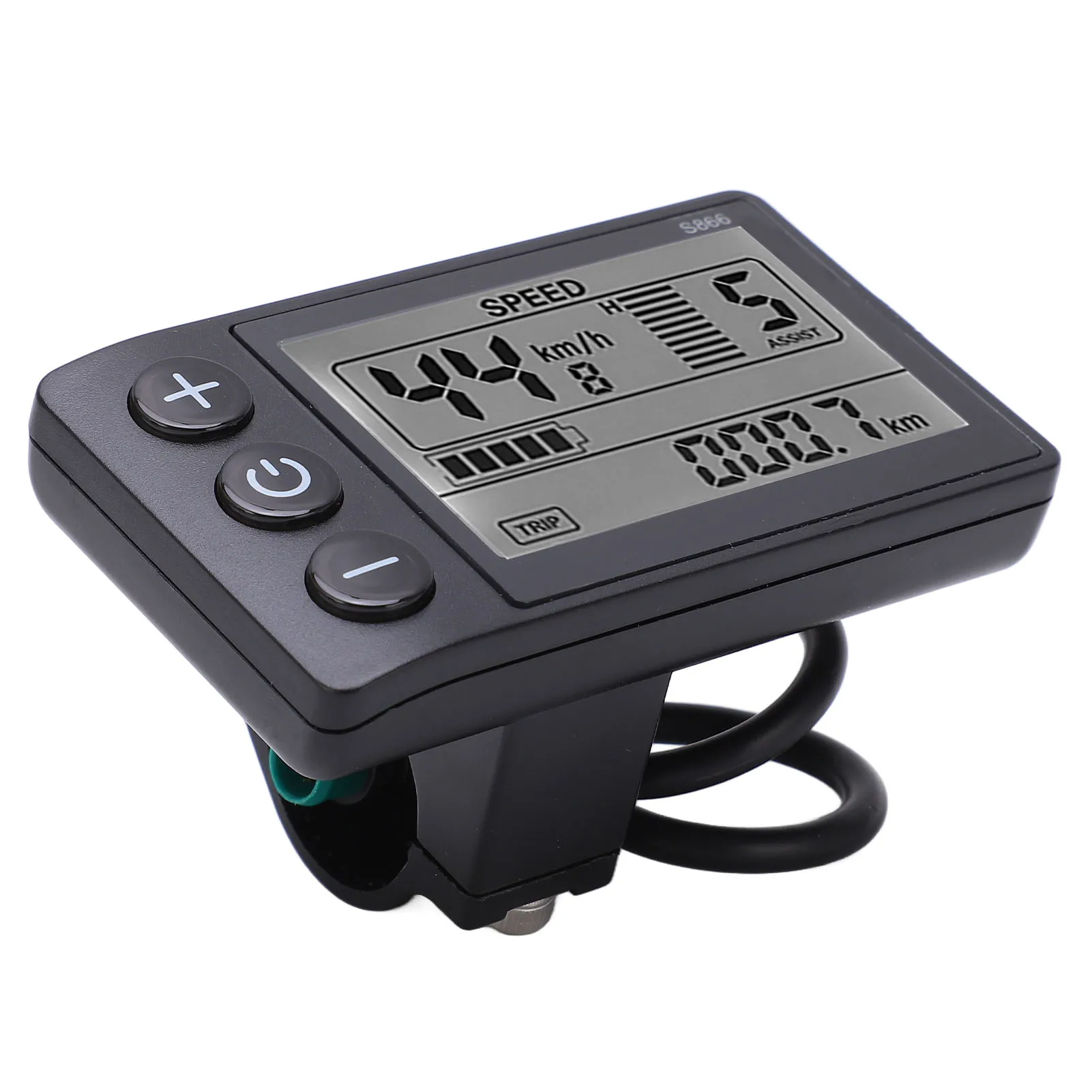 Elektrofahrrad-LCD-Display-Messgerät, leichtes ABS S866-LCD-Display für Elektrofahrräder, großer Bildschirm für 22,2 mm/0,9 Zoll Lenker – Detail 11