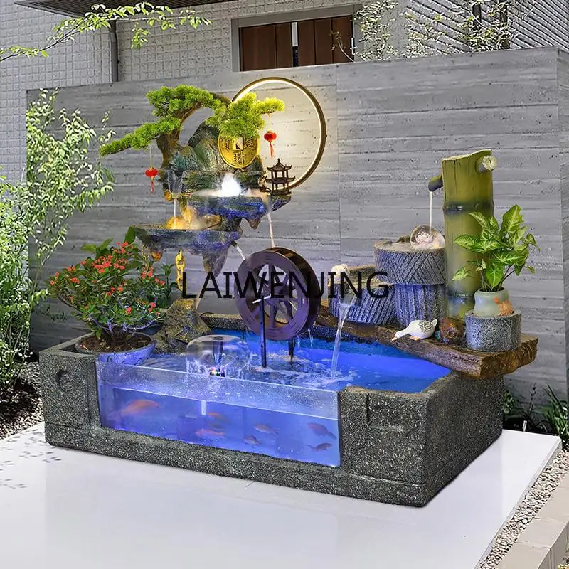 HLZ flowing water fountain landscape decoration water system club balcony set courtyard garden rockery fish pond