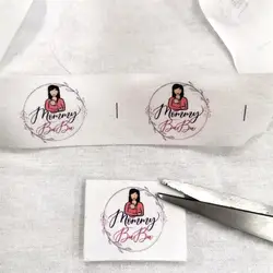 30X60mm Custom Cotton Labels Clothing Private Brand Tag Handmade Personalize Labels Cotton Color Print Logo Brand Labels