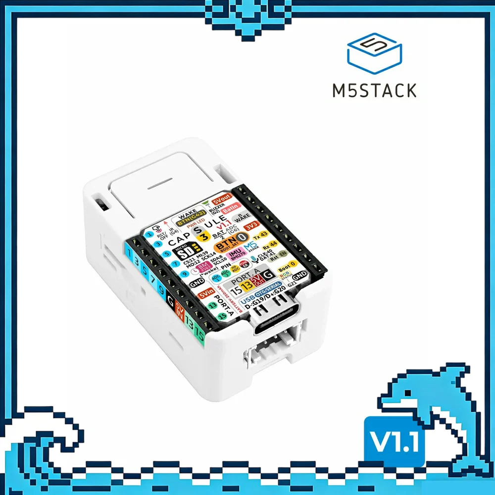 M5Stack Capsule Kit V1.1 with M5StampS3A ESP32-S3 Embedded IoT Development Board Portable Controller