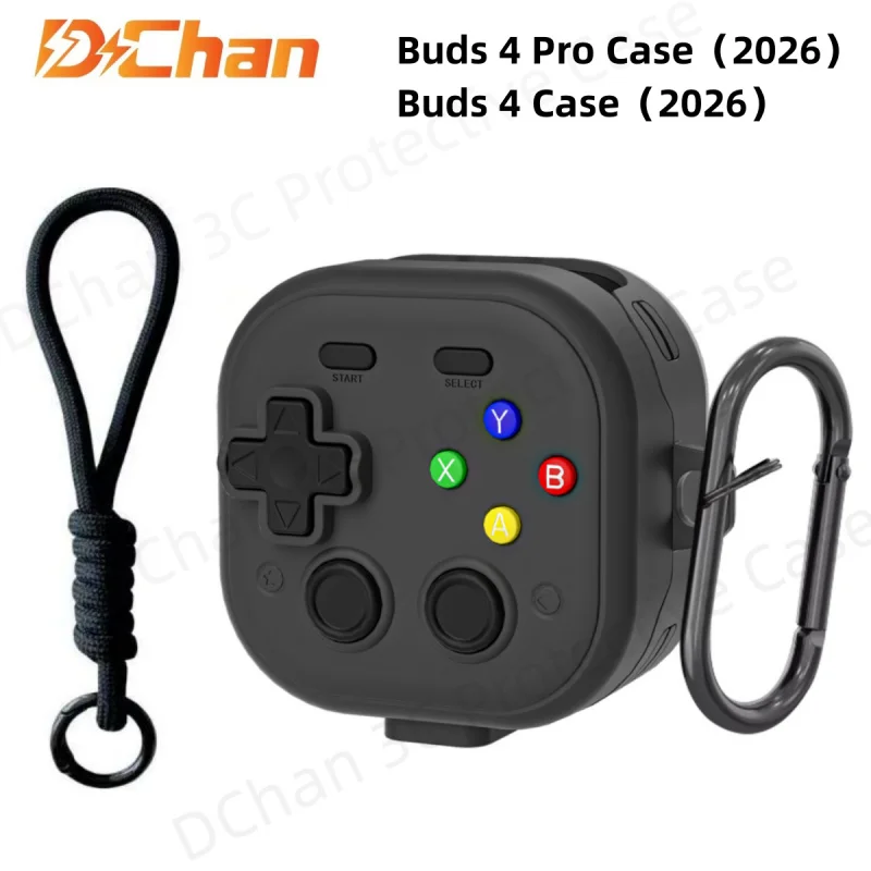 Cute Retro Game Earphone Case for Galaxy Buds 4 Pro & Buds 4 Case Full Protection Cover Secure Lock Case for Samsung Galaxy 2026