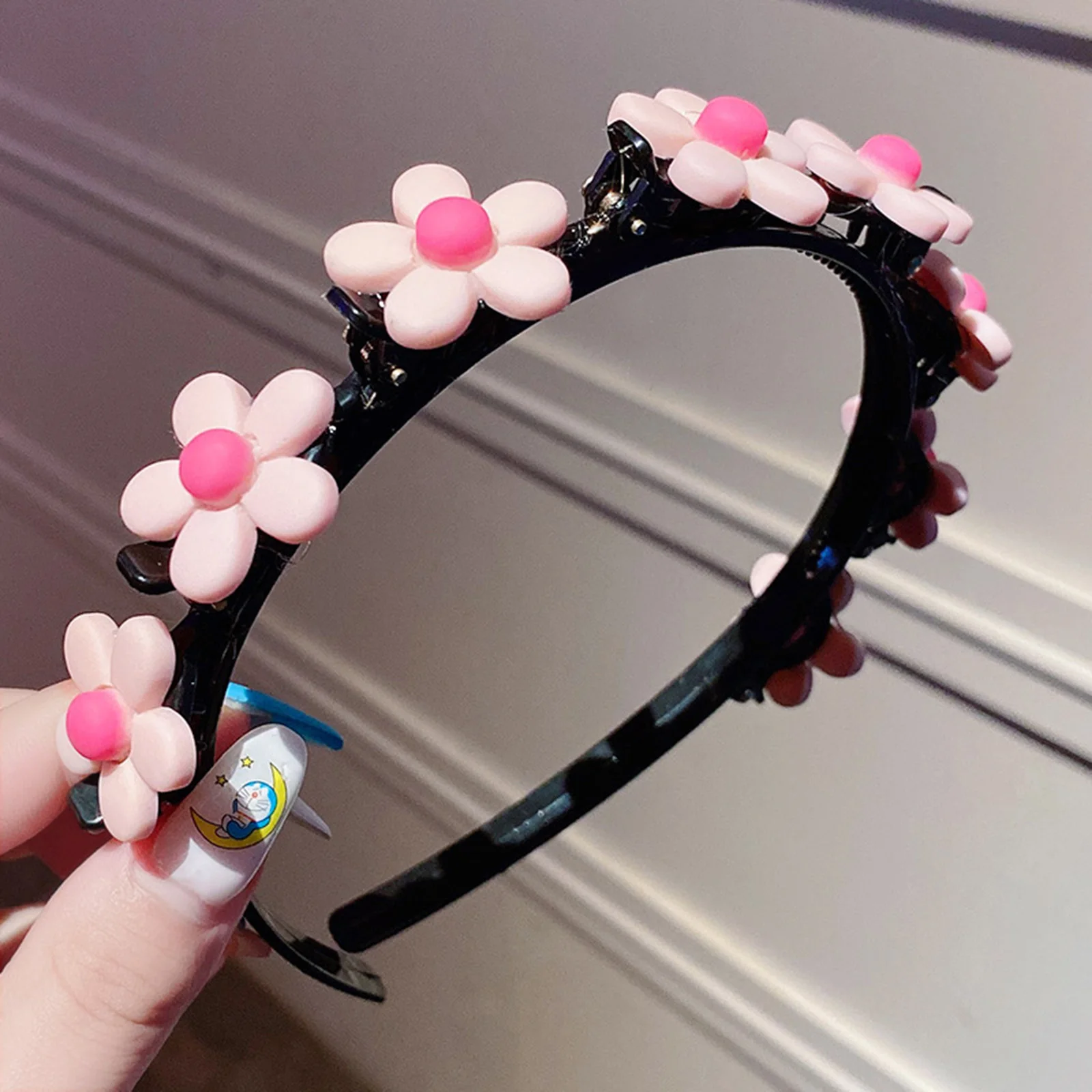 1PC Fashion Cute Hairbands Colorful Flower Bow Tie Child Hair Hoop Bands Headband Bezel Girls Hair Accessories Headdress 11cm