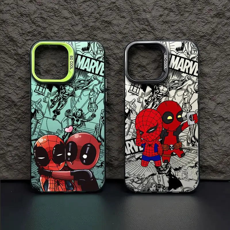 Marvel Cute Spiderman Deadpool Phone Case for Realme C53 C55 C35 C33 C31 C21Y C20 C21 C15 11 10 Pro 8 8i 9i Soft Shell image 5