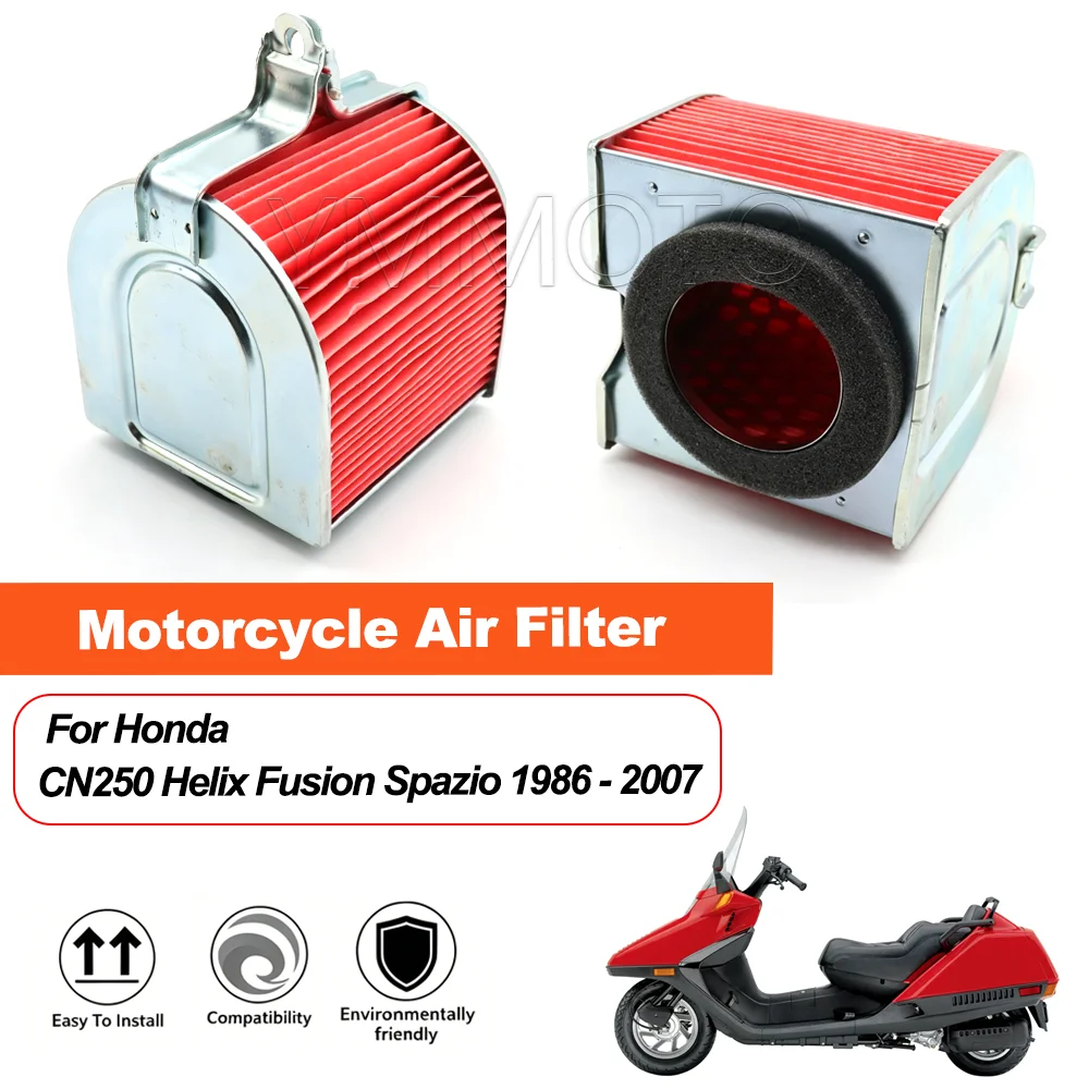 Limpiador de filtro de aire para motocicleta, limpiador de entrada de elemento de transmisión para Honda CN250 CN 250 Helix Fusion Spazio 1986-2007