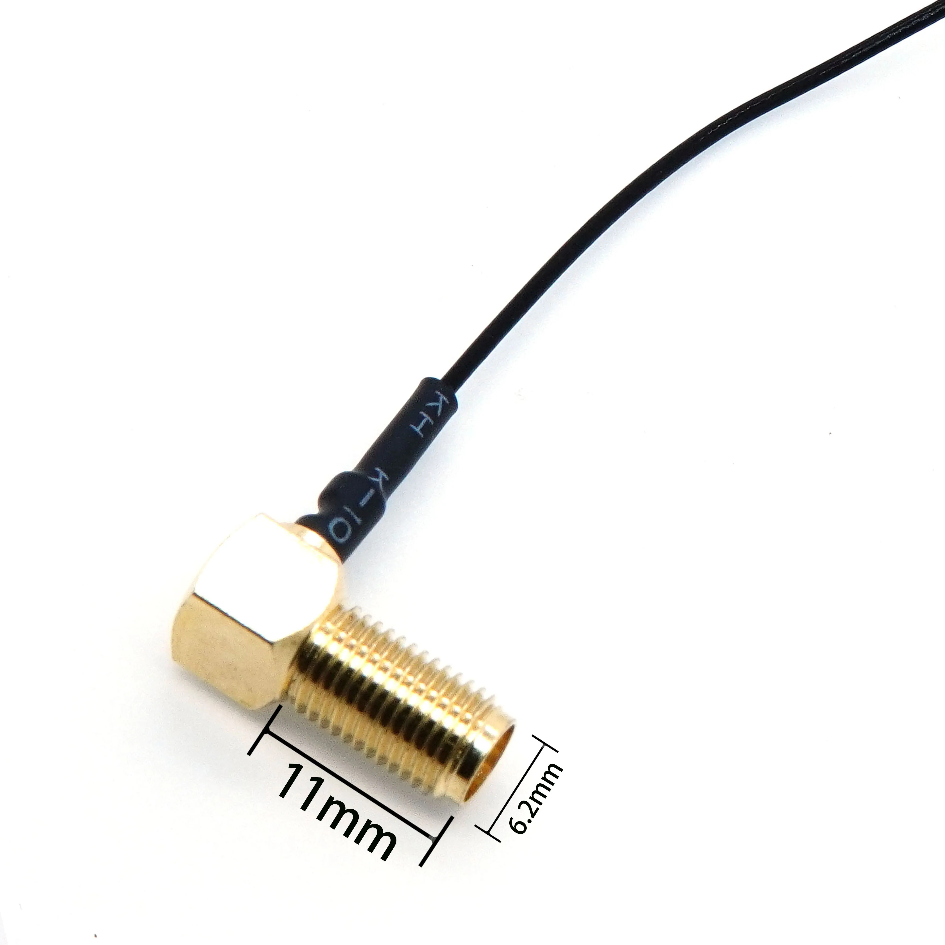 U.fl IPX Coaxial Cable RP-SMA Female Right Angle Bulkhead to IPEX-1 UFL MHF4 RF Antenna Pigtail Coax RF Cable