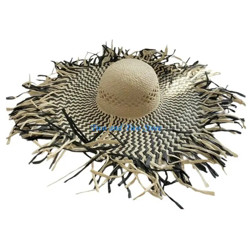 

HX6F Casual Breathable Straw Hat with Woven Belt, Protective Sun Hat for Sports Enthusiasts and Travelers