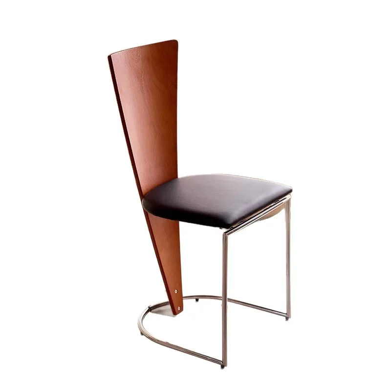

Medieval wabi style dining chair solid wood back chair