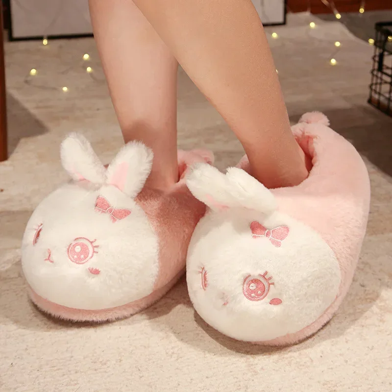 女性のための漫画のウサギの動物のスリッパ,ぬいぐるみ,かわいいサメ,アヒル,暖かい,大人の靴,屋内,冬,新しい,m17