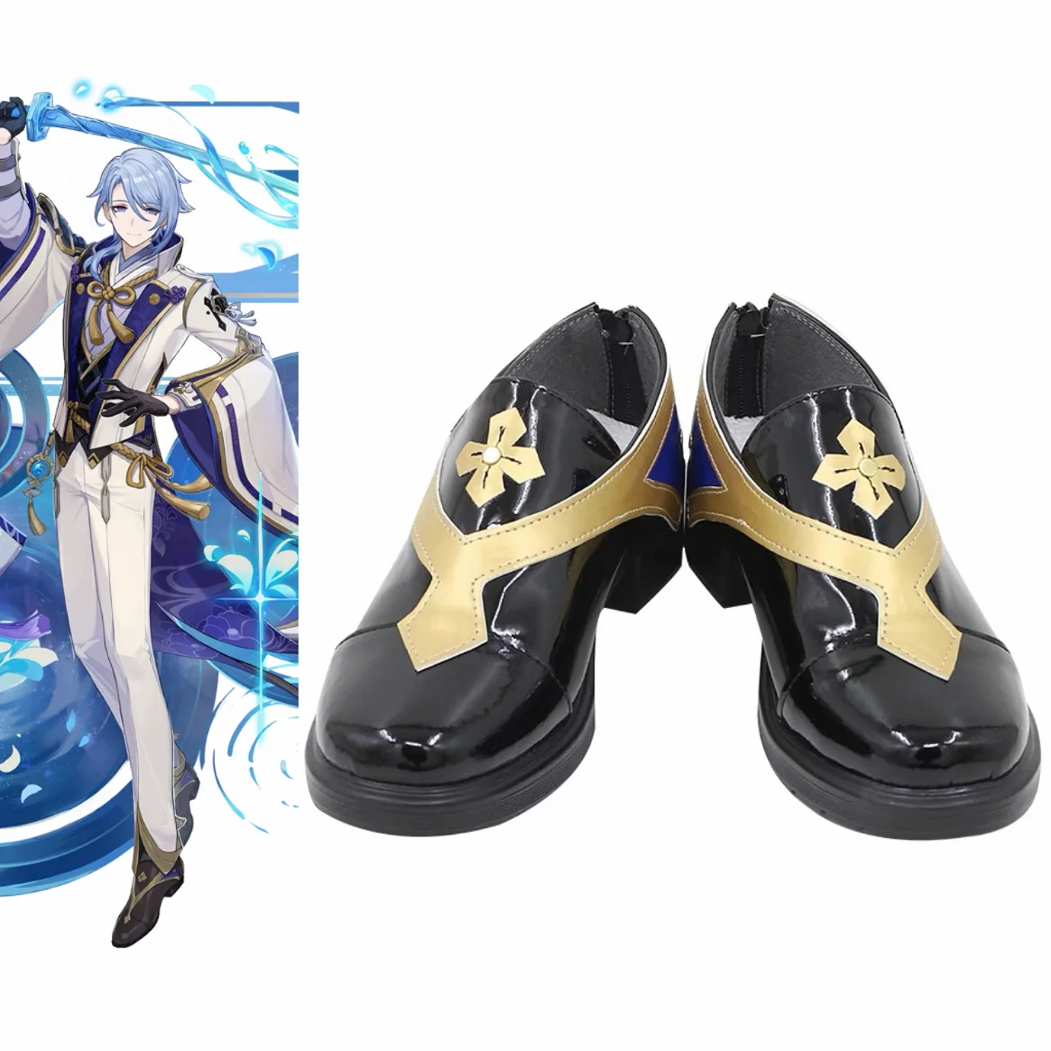 Genshin Impact Kamisato Ayato Cosplay zapatos Anime disfraces de Halloween para hombres juego