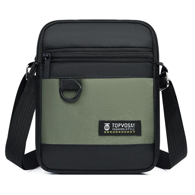 New Men's Oxford Cloth Crossbody Bag Single Layer Casual Shoulder Bag Mobile Phone Bag  Small Bag Soft Handle Korean Style