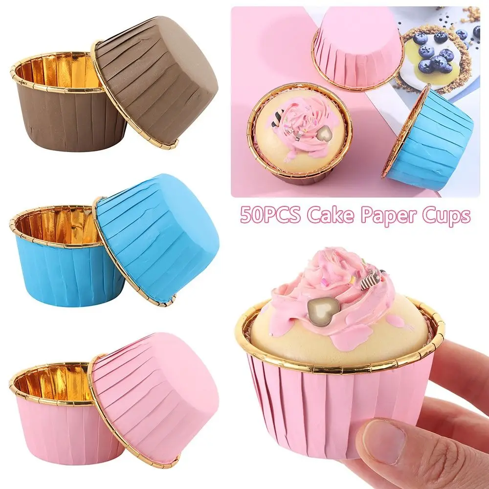 

50PCS Home & Kitchen Cake Liner Party Supplies Baking Cup Cupcake Wrappers Cake Paper Cups Muffin Cases