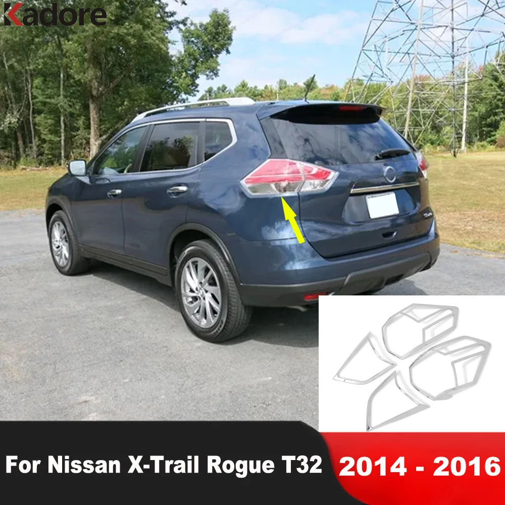 

Rear Tail Light Lamp Cover Trim For Nissan X-Trail Rogue T32 2014 2015 2016 Chrome Car Taillight Frame Trims Accessories