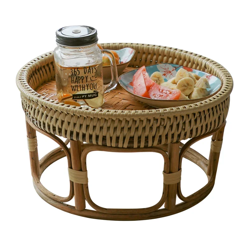 

Rattan Wave Window Tea Table Balcony Low Table Tea Table Tatami Small Furniture Living Room